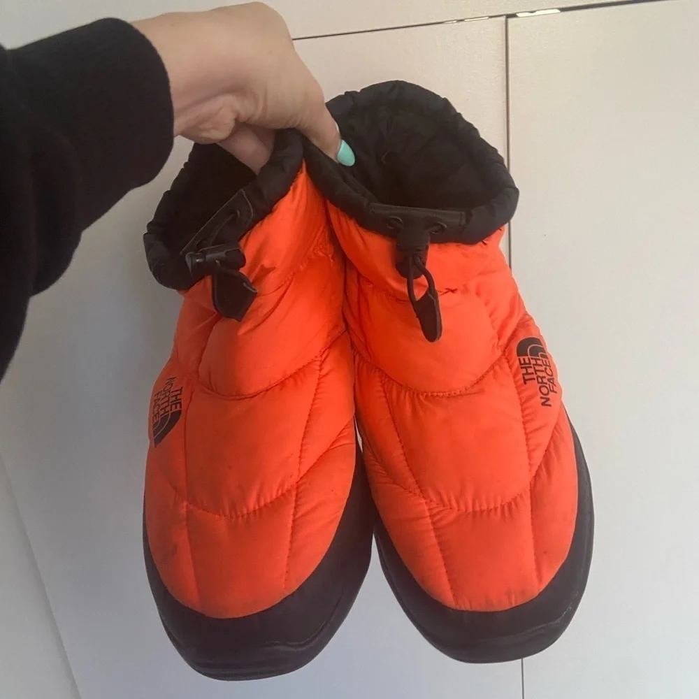 Supreme x TNF The North Face Leaves Nuptse Bootie Orange Box Logo Size 11